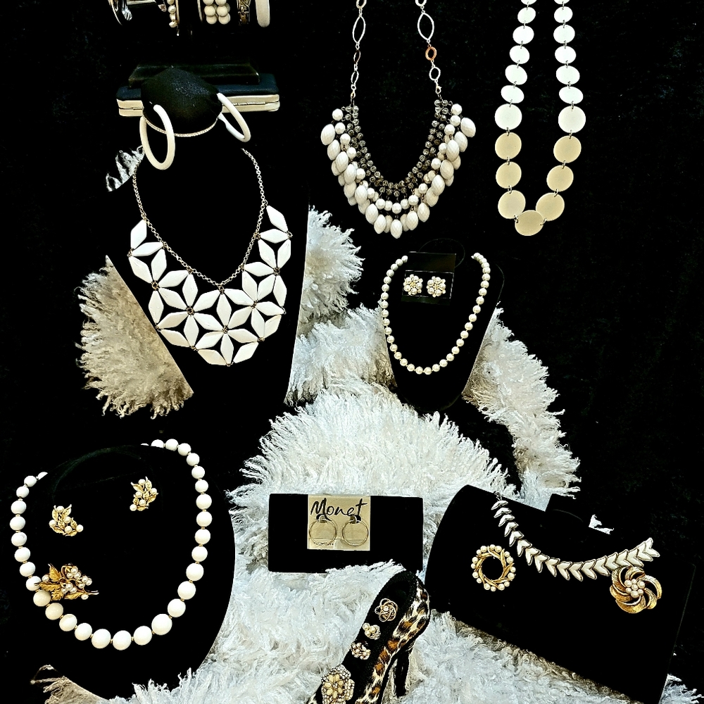 Signed Vintage Jewelry. The White Collection